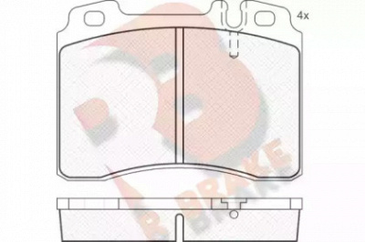 R BRAKE rb0861 -  Комплект тормозных колодок, дисковый тормоз